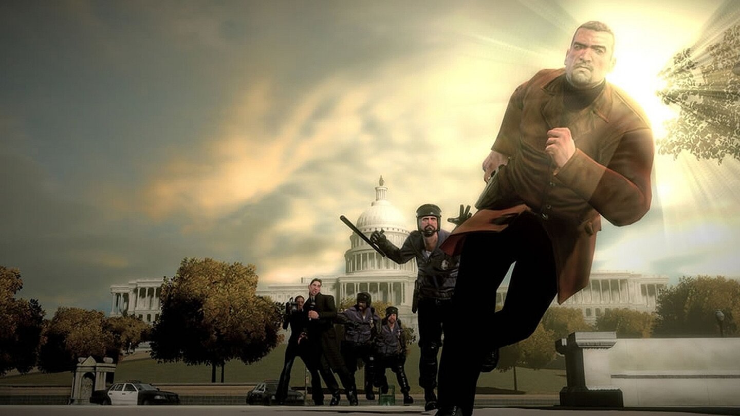 Mysteriöse Revolutionäre haben den US-Präsidenten ermordet. Diese Tat hängen sie dem Ex-CIA-Agenten John Jameson an – der ist plötzlich Staatsfeind Nummer Eins.