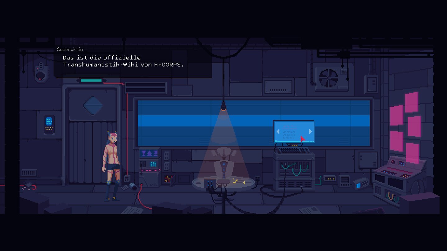 The Red Strings Club steuert sich nur mit der Maus wie ein klassisches Point+Click-Adventure.