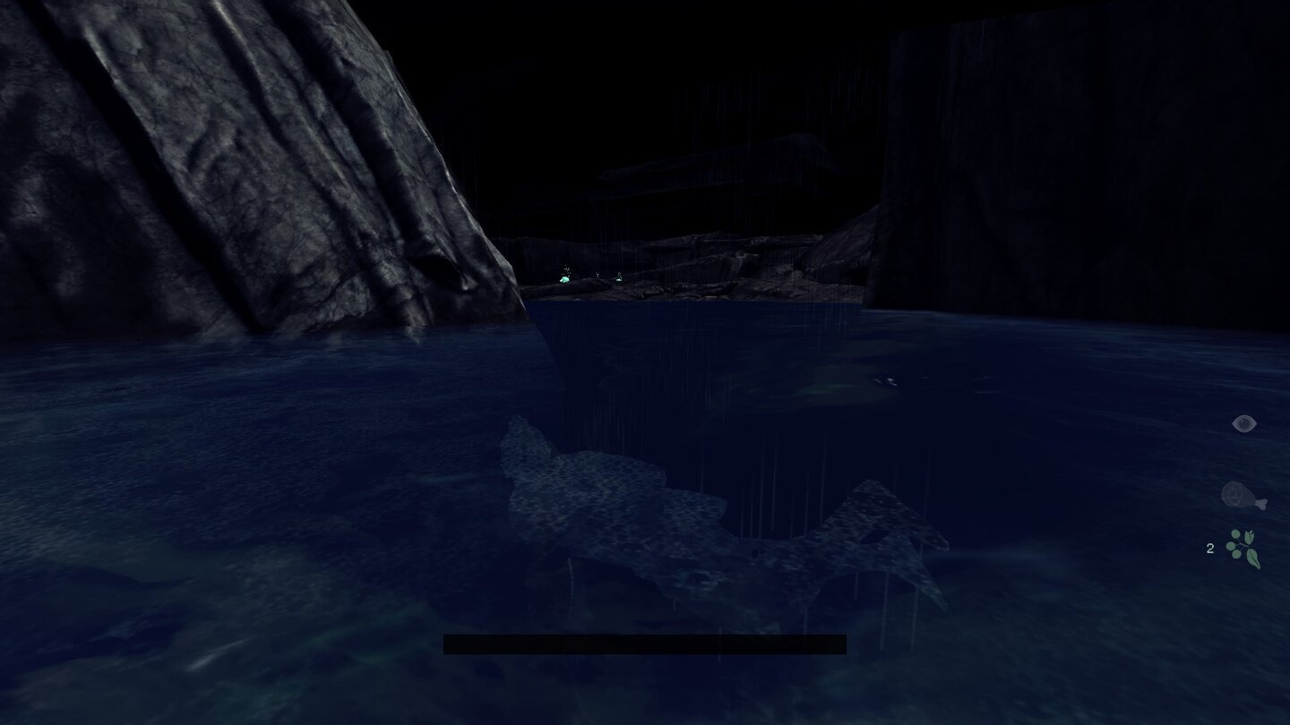 The Stomping Land - Early-Access-ScreenshotsDie Höhle am Fjord: Auf unserer Entdeckungsreise sehen wir eine kleine Höhle mit Heilkräutern, die uns Spieler und Dinos wiederbeleben lassen.