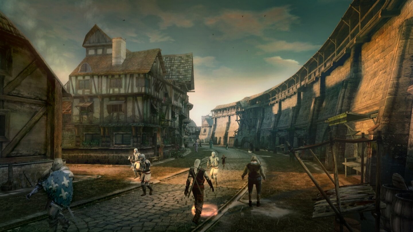 The Witcher: Rise of the White WolfDie Stadt Wyzima ist der Dreh- und Angelpunkt von The Witcher.