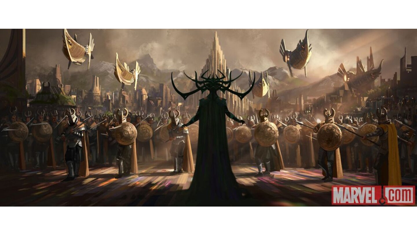 Thor 3: Erstes Concept-Art mit Cate Blanchett als Hela, Göttin des Todes.