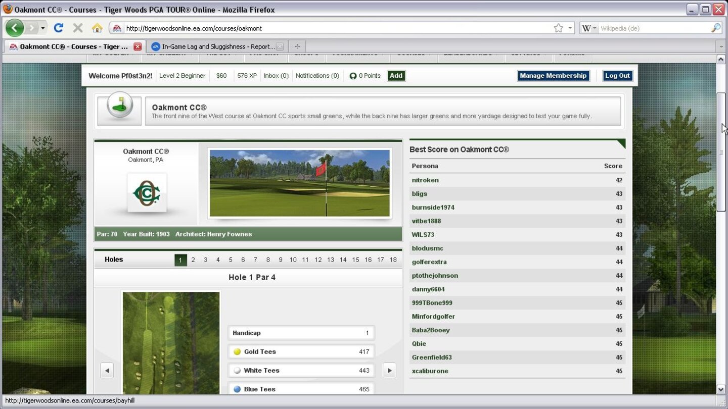 Tiger Woods PGA Tour Online