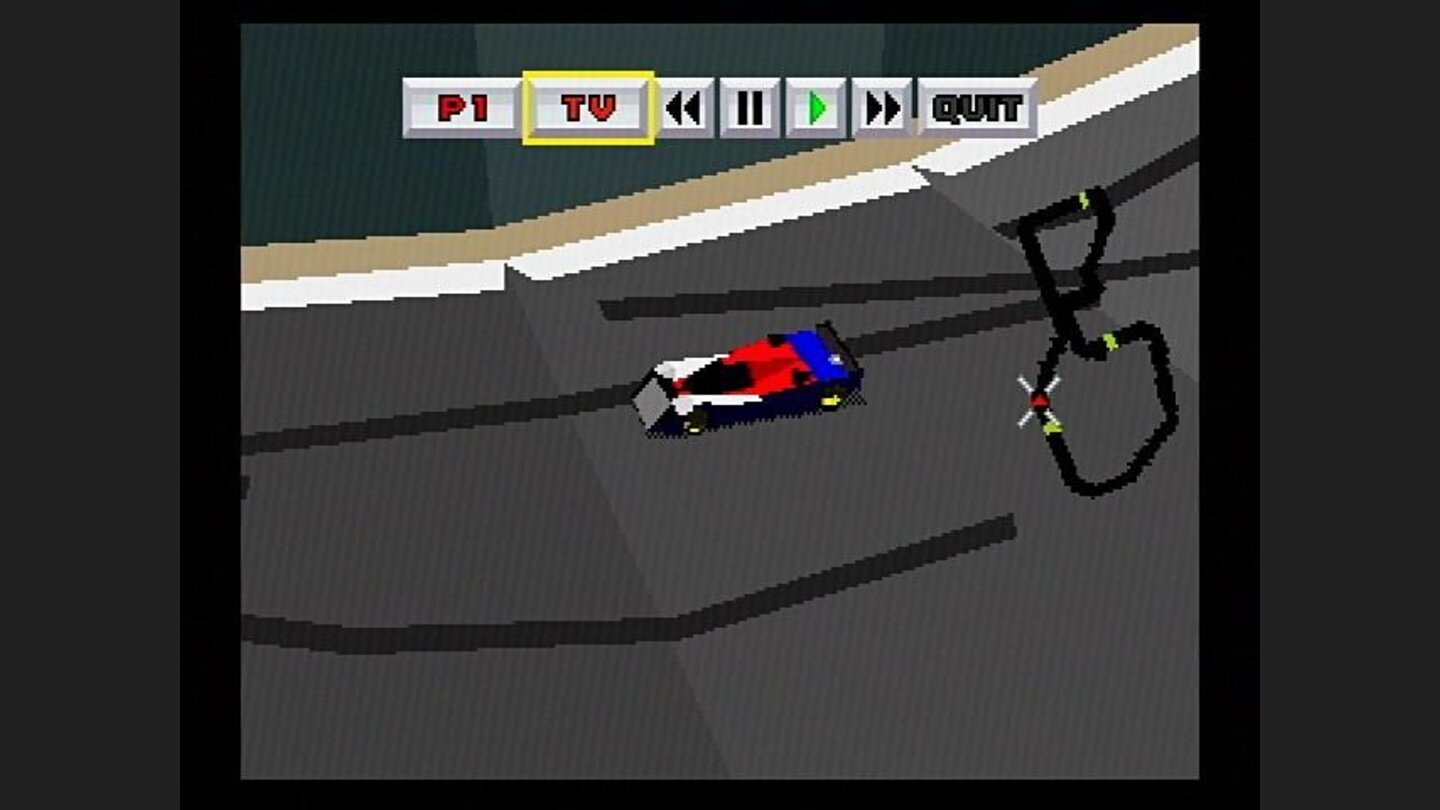 The replay mode has VCR-style controls.