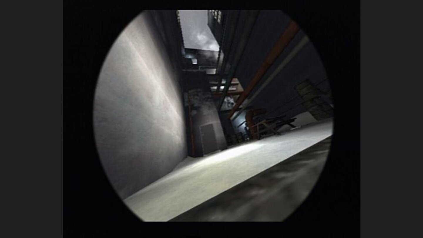 Using an optical cable to watch through the door gap.