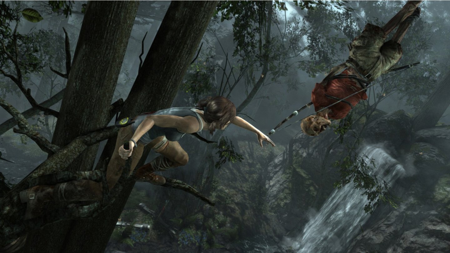 Tomb RaiderDer Bogen gehört im Tomb Raider-Reboot zu Laras wichtigsten Waffen. Doch zuerst muss sie ihn mal an sich bringen!