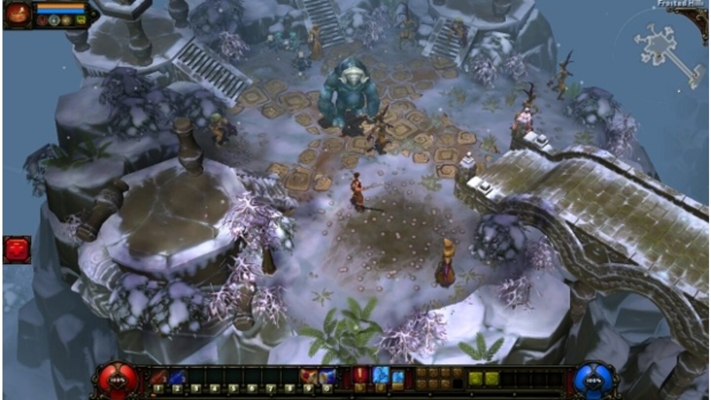 Torchlight 2E3-Screenshot zeigt den Berserker in Aktion