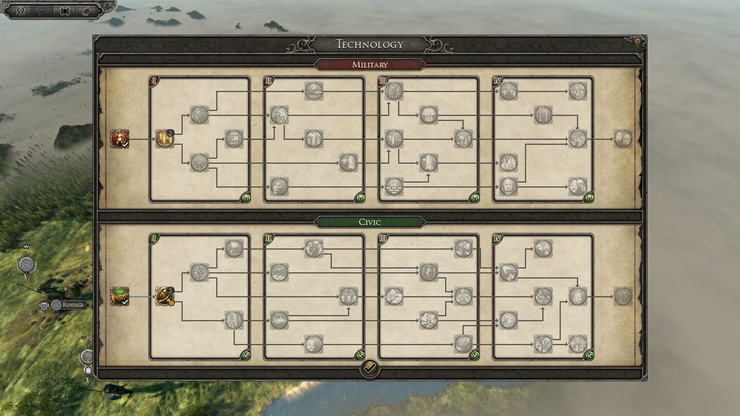 Total War: AttilaEndlich! Beide Technologiebäume sind wieder in einem Fenster zu sehen.