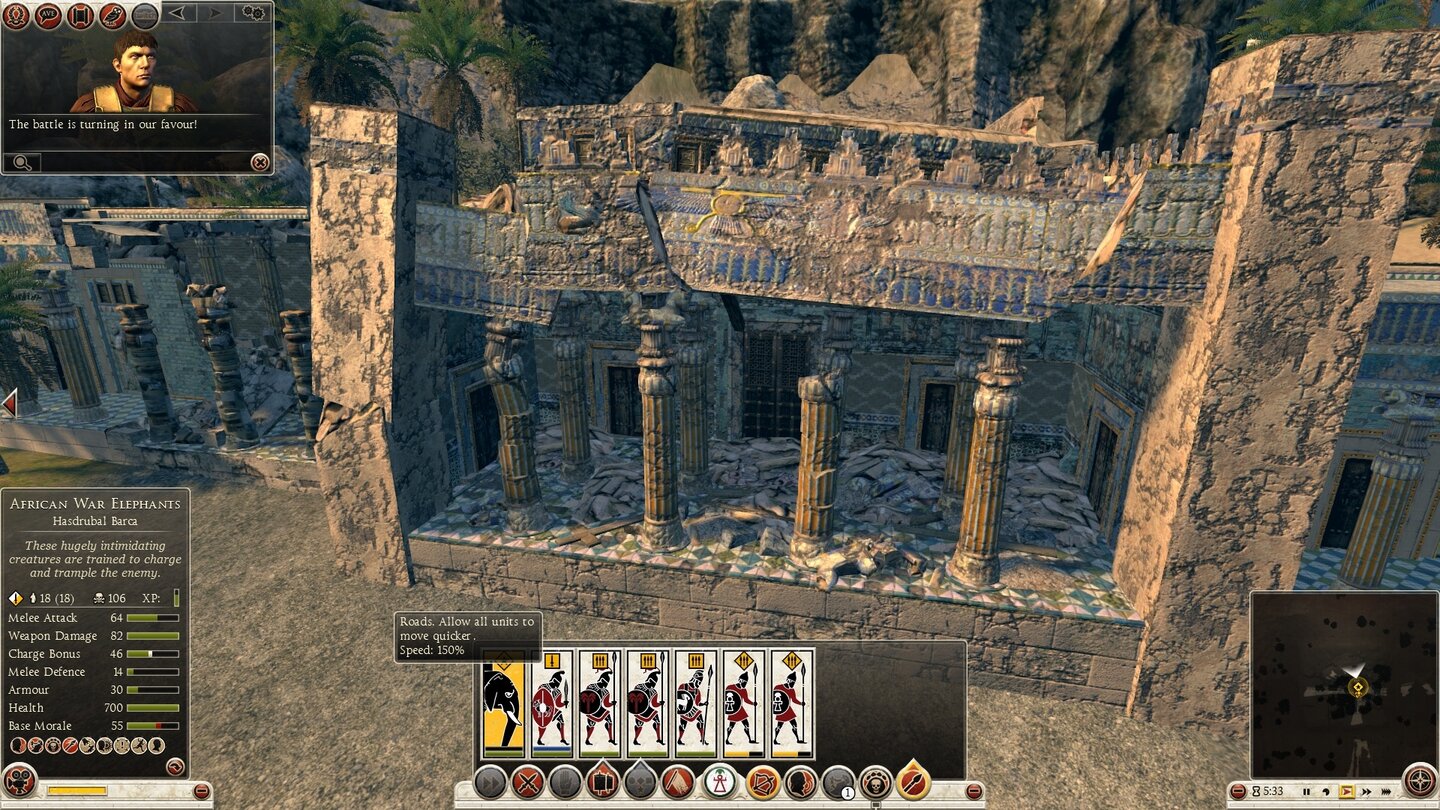 Total War: Rome 2 - Screenshots zum DLC Hannibal at the GatesArchitektonischer Exkurs: Diese Tempelruine weit westlich von Karthago weist deutliche ägyptische Einflüsse auf.