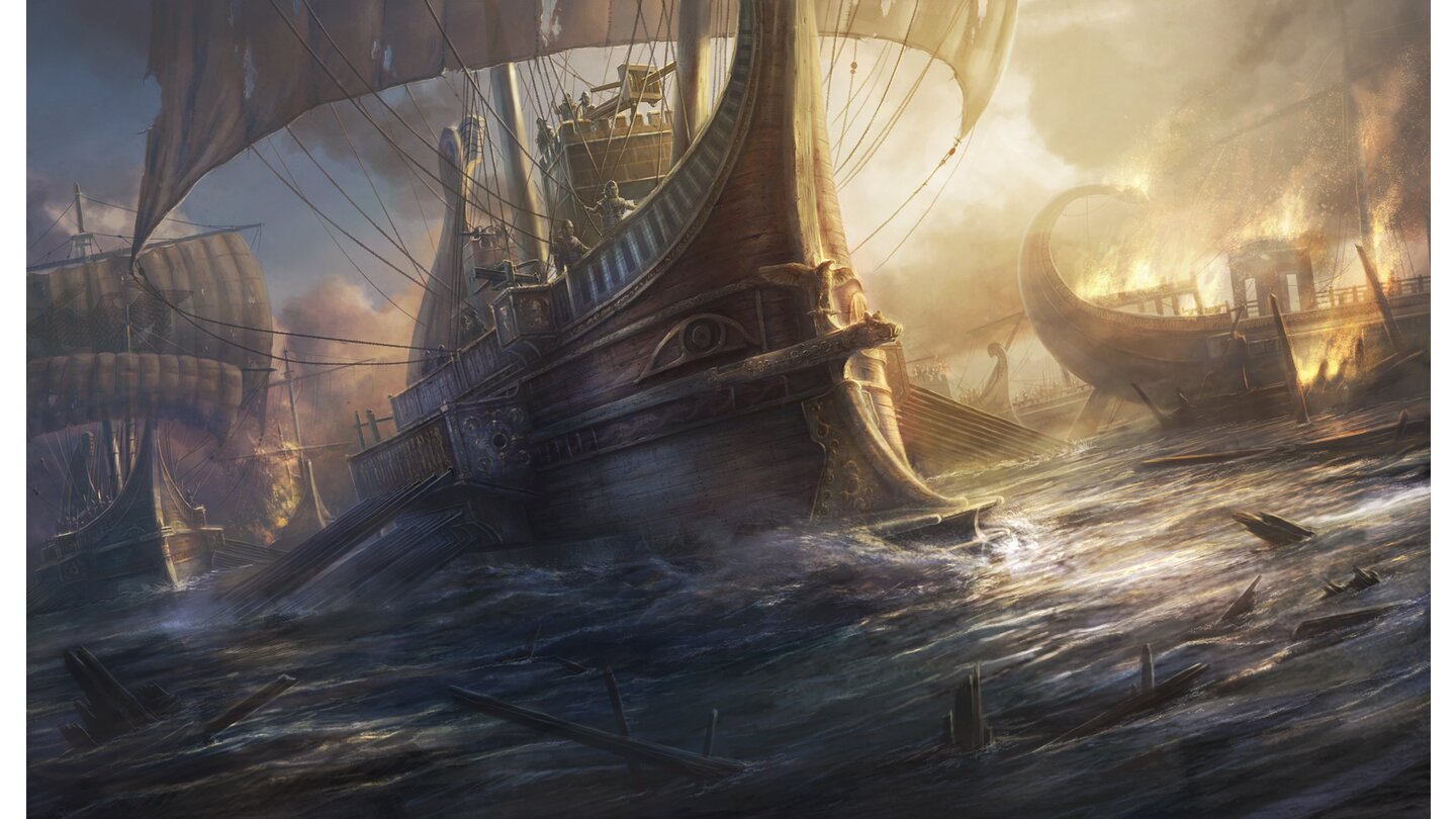 Total War: Rome 2Kriegsschiffe dürfen nun direkt in den Schlachten an der Küste landen.