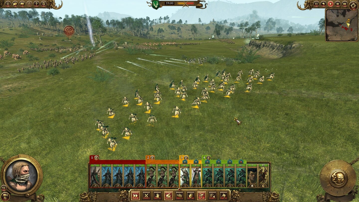 Total War: Warhammer - Realm of the Wood ElvesViele Schützen der Waldelfen dürfen Feinde selbst während des Rückzugs noch aus der Bewegung beharken.