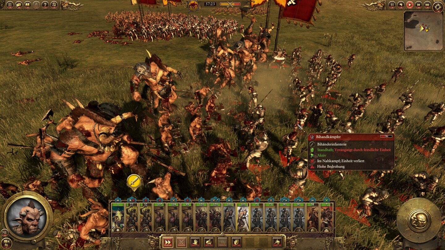 Total War: Warhammer - Ruf der TiermenschenDie Tiermenschen setzen auf schnelle und aggressive, aber eher schwach gepanzerte Einheiten wie Minotauren.