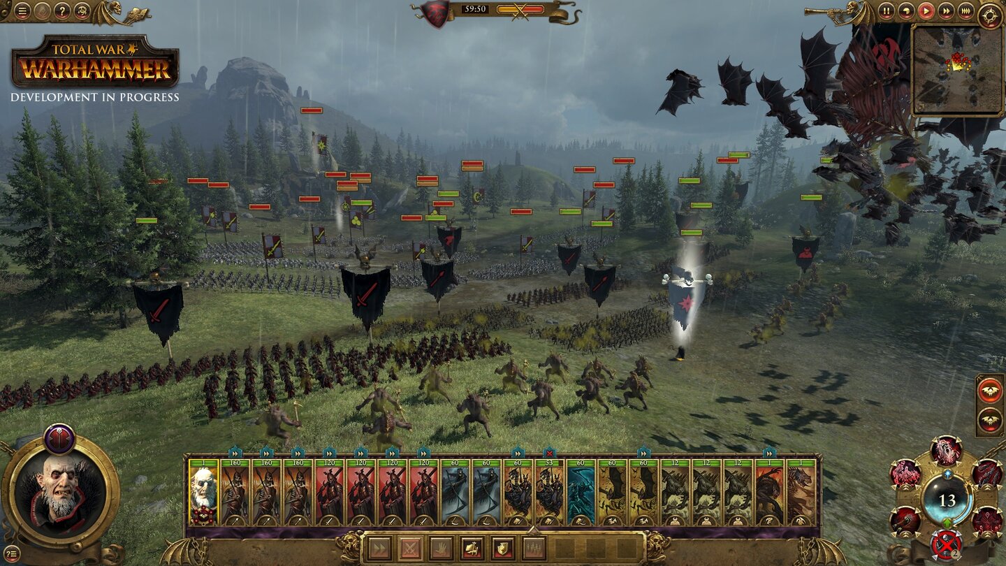 Total War: WarhammerLufteinheiten, Monster, Infanterie und magiebegabte Helden: Die Schlachten in Total War: Warhammer sind so abwechslungsreich wie nie zuvor.