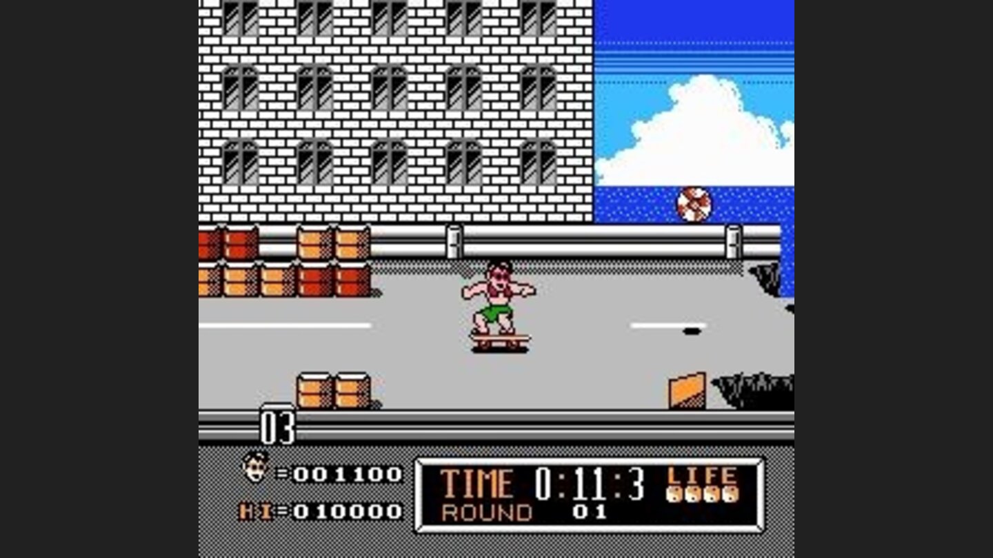 Bouncing beach balls can knock you off of your skateboard if you arent careful...