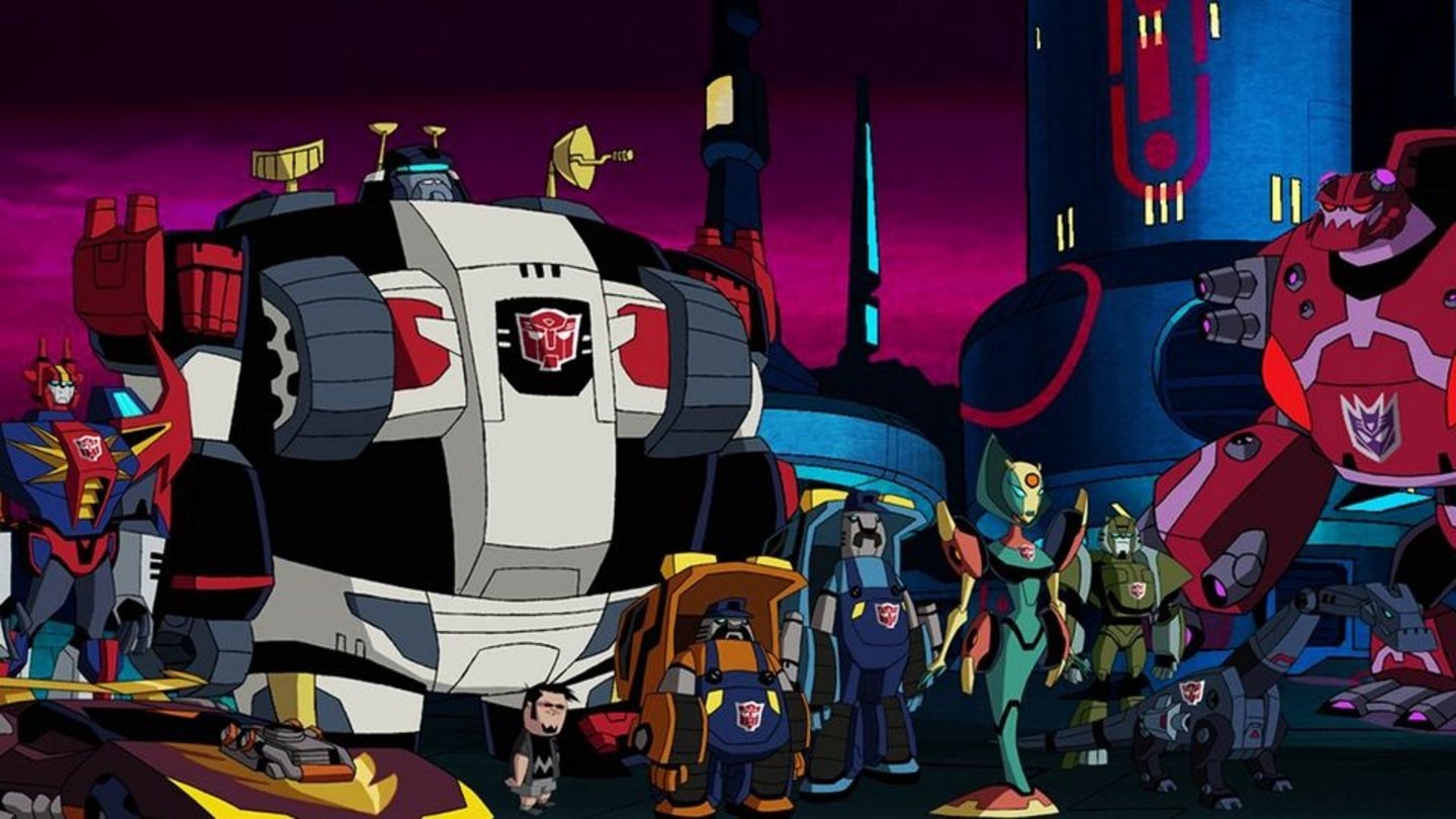 Transformers Animated: The Game (2008)
Für den Nintendo DS erscheint 2008 das Puzzle-Spiel Transformers Animated: The Game. Die 3D-Figuren bewegen sich durch 2D-Umgebungen und lösen Rätsel, wobei jeder Autobot eine einzigartige Fähigkeit besitzt, um voranzukommen (Greifhaken, elektrische Überladungen). In einem weiteren Modus müssen die Missionen außerdem unter Zeitdruck abgeschlossen werden.