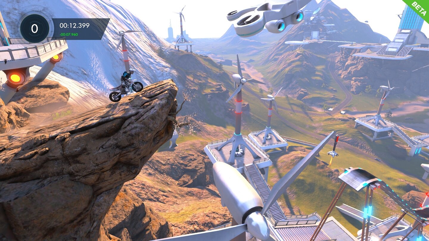 Trials Fusion - Beta-ScreenshotsDie Grafik an sich ist zwar dezent angestaubt, dafür punktet Trials Fusion mit dem gelungenen Zukunftsdesign der Strecken.