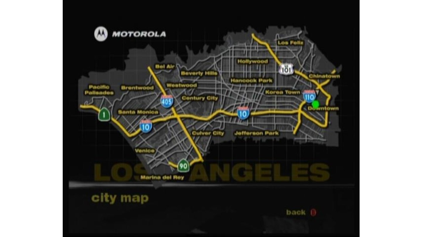 Whenever you get off track, check the street map of LA.