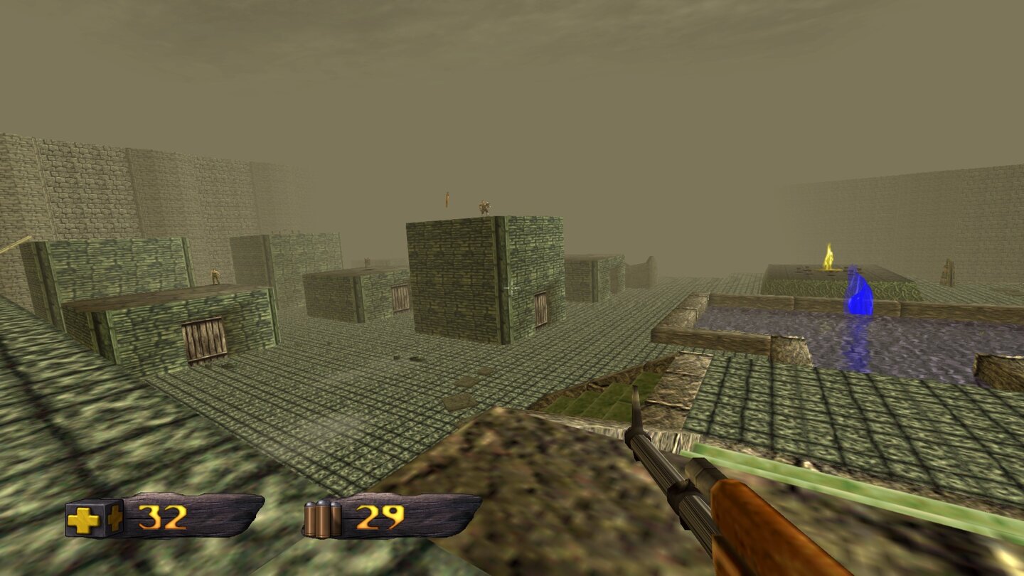 Turok: Dinosaur HunterDie Architektur in Turok: Dinosaur Hunter ist ziemlich … kubisch!