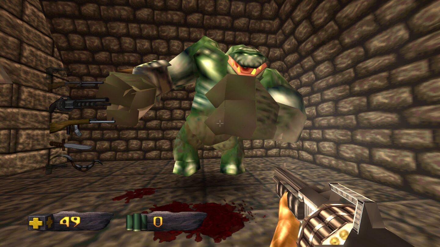 Turok: Dinosaur HunterDie dickeren Echsen sind mit den richtigen Waffen schnell weggeputzt.