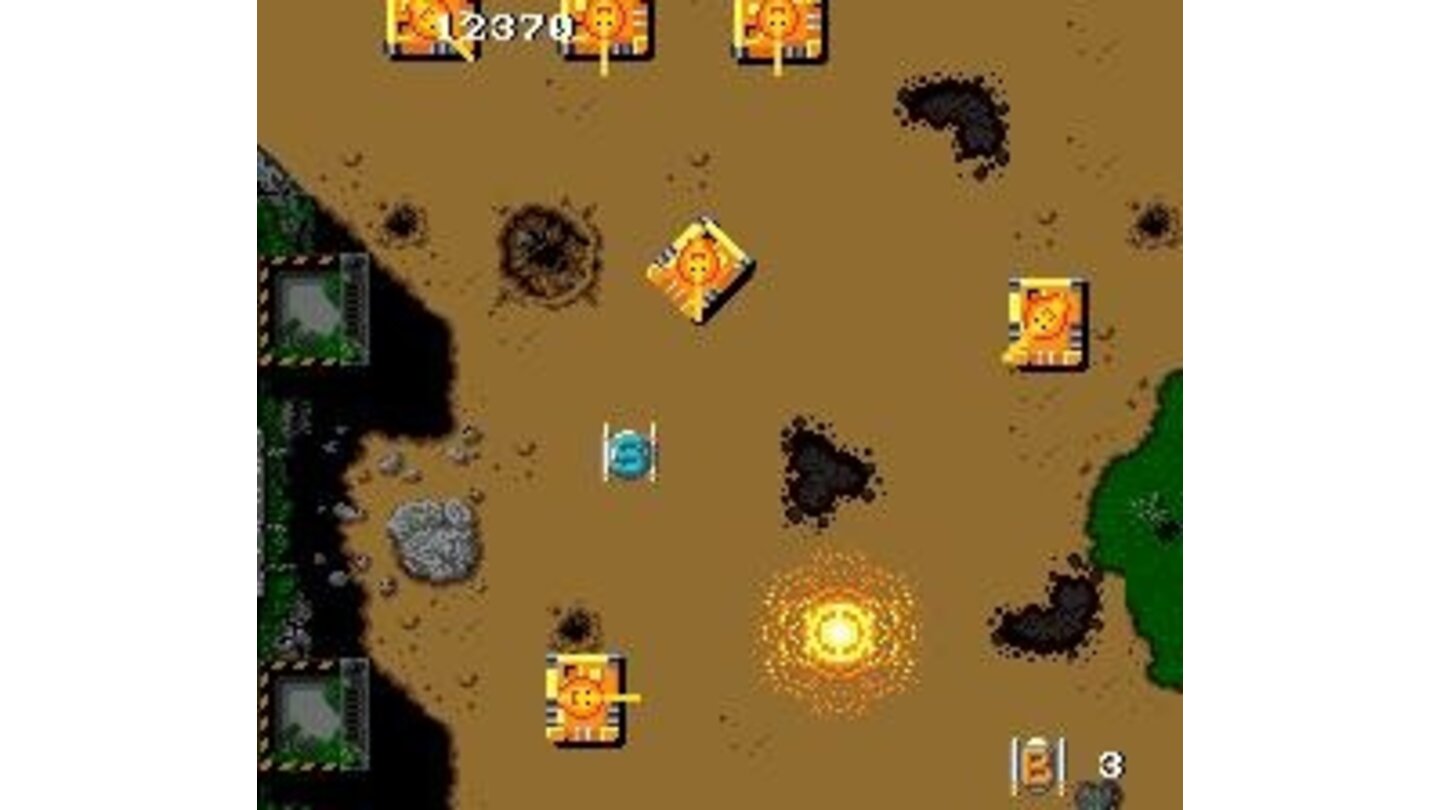 Tanks and S powerup, player exploding