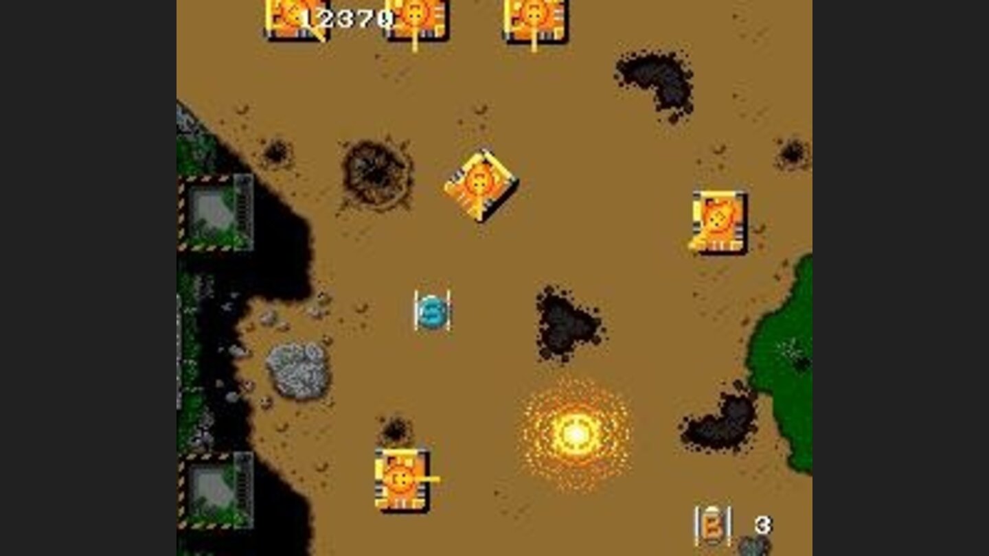 Tanks and S powerup, player exploding