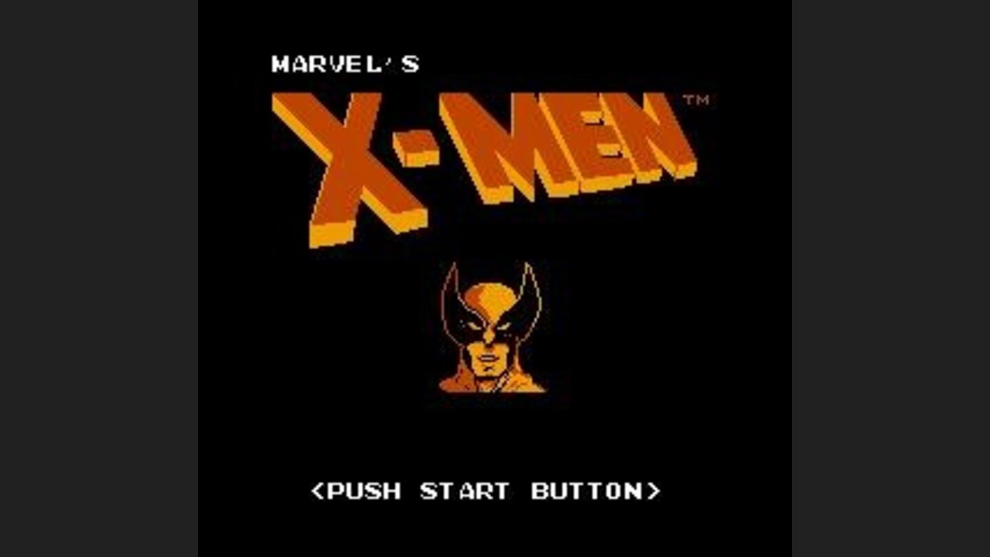 Title Screen... which cycles the faces of all the X-Men