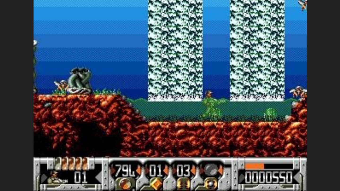 Through the waterfall