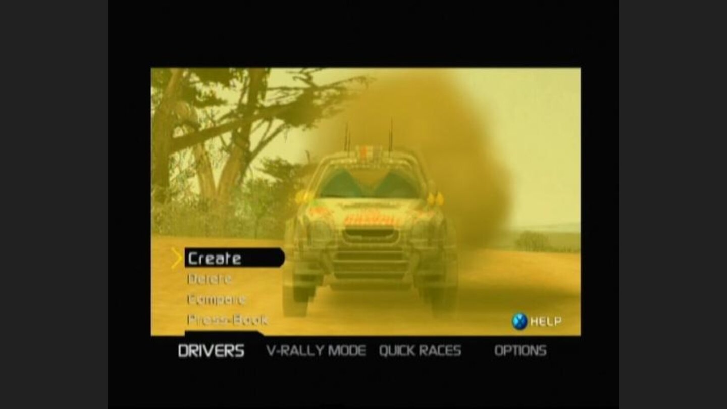 Main menu with dynamic in-game background