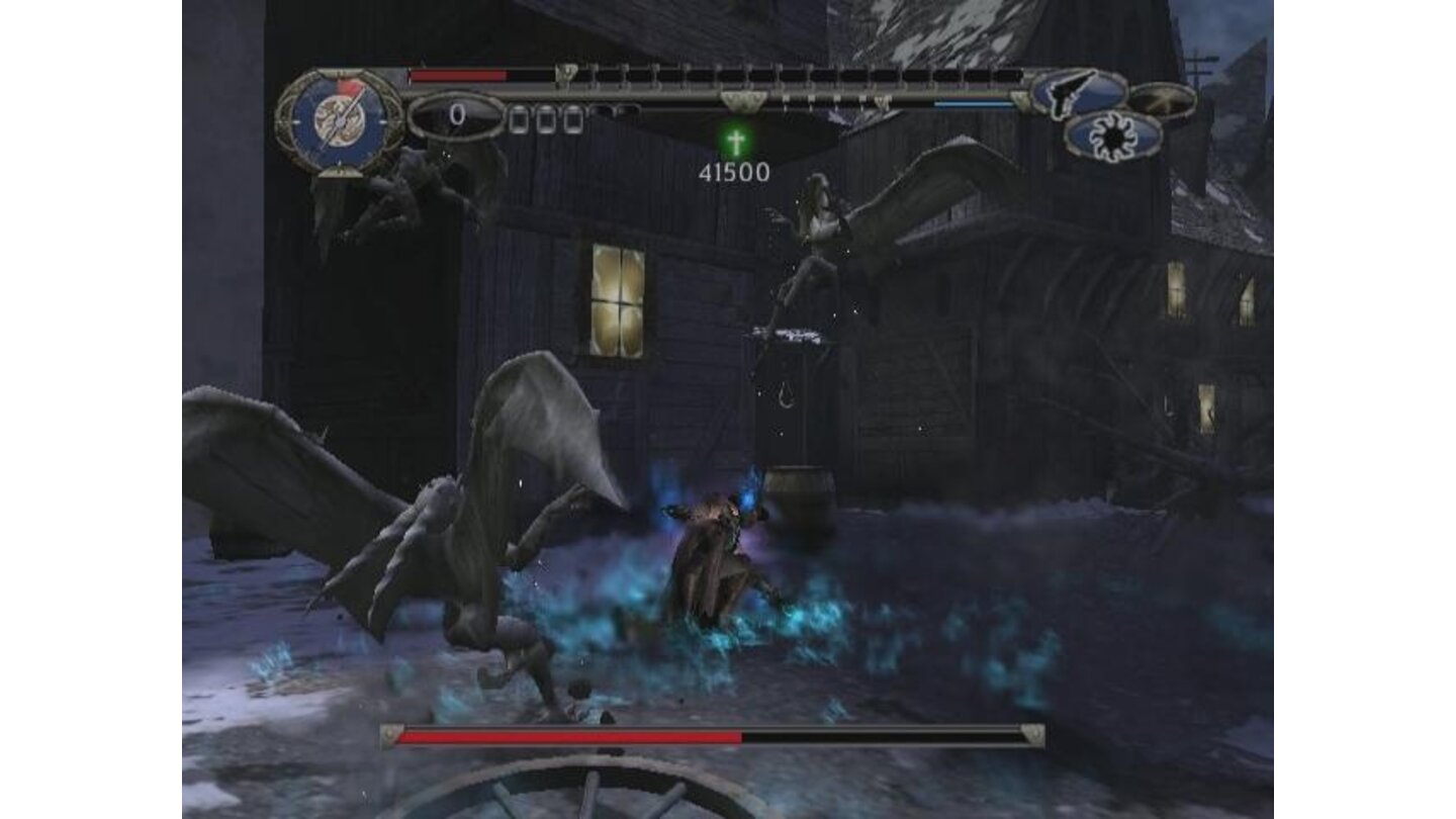 Van Helsing fights Gargoyles in Vaseria Village