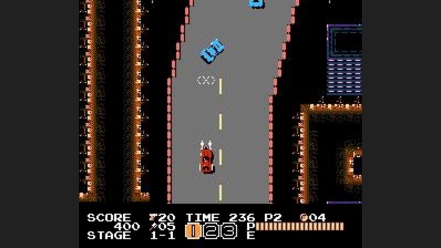 Shooting up cars that are getting in the way of the pursuit