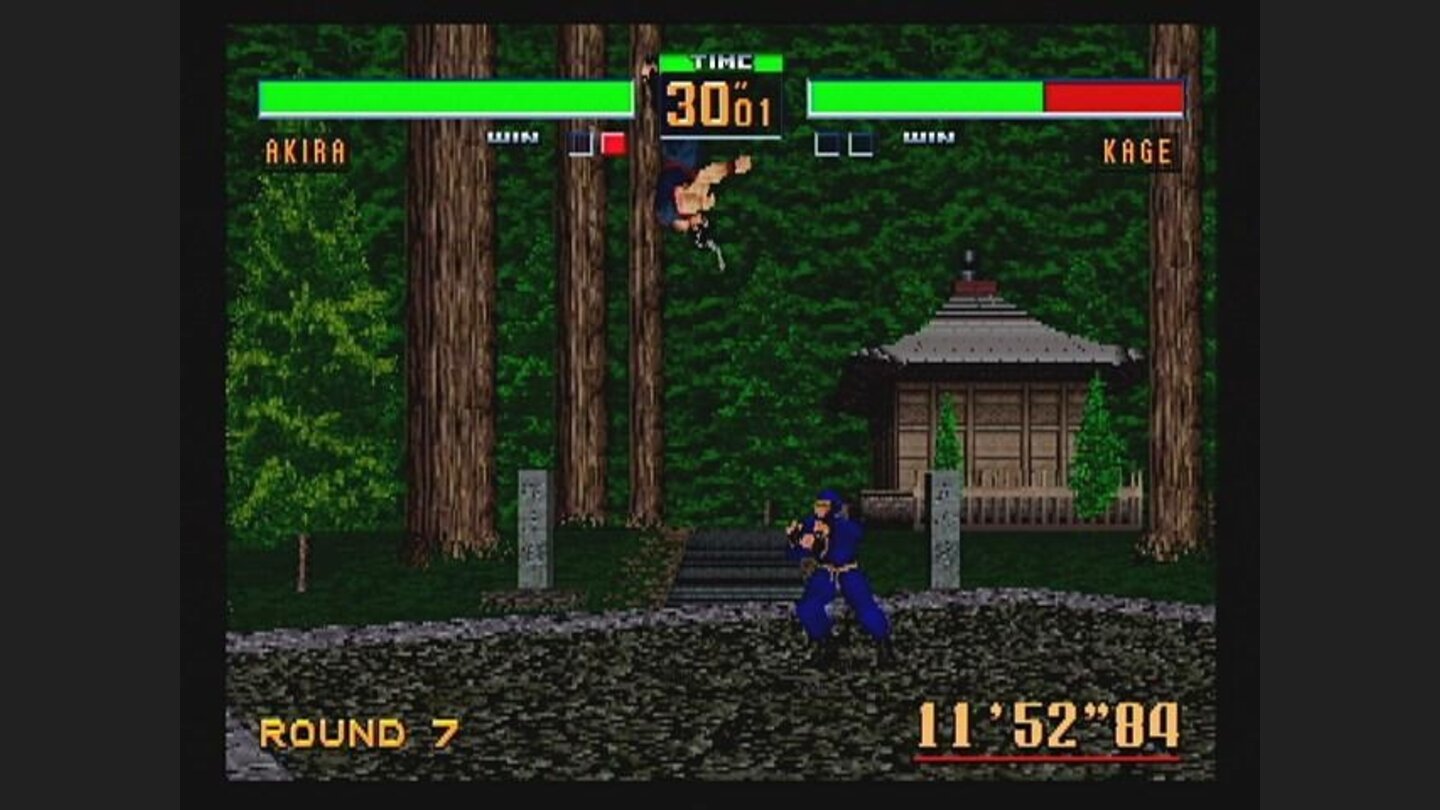Vs. Kage (I hate it when he throws me in the air!)