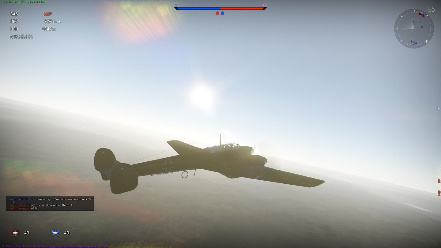 War ThunderMajestätisch schraubt sich eine Messerschmitt Bf 110 in den Himmel.