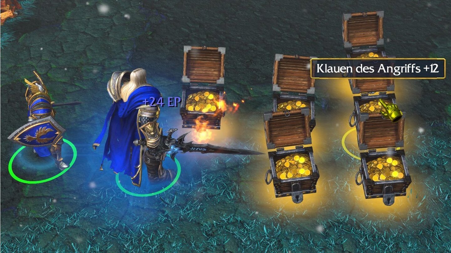 Warcraft 3: ReforgedJeder Held darf nur sechs aktive Items mitführen. Das Um- und Aussortieren ist umständlich, weil es kein Rucksack-Inventar gibt.