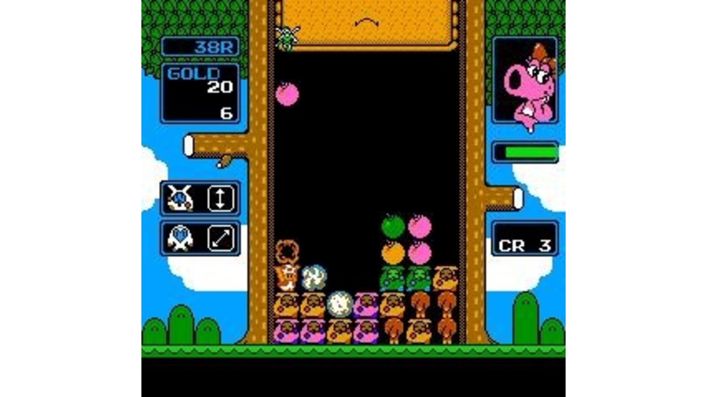 As shown on the left side of the screen, some monsters can only be destroyed in a diagonal line