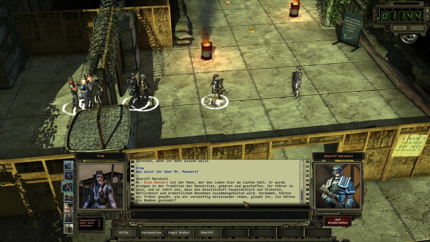 Wasteland 2Wasteland 2 ist ein Spiel für Leseratten, wir verbringen viel Zeit in ausführlichen und schön geschriebenen Dialogen.