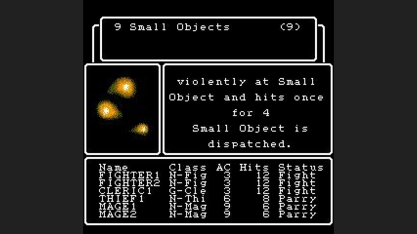 Middle of a battle against small objects.