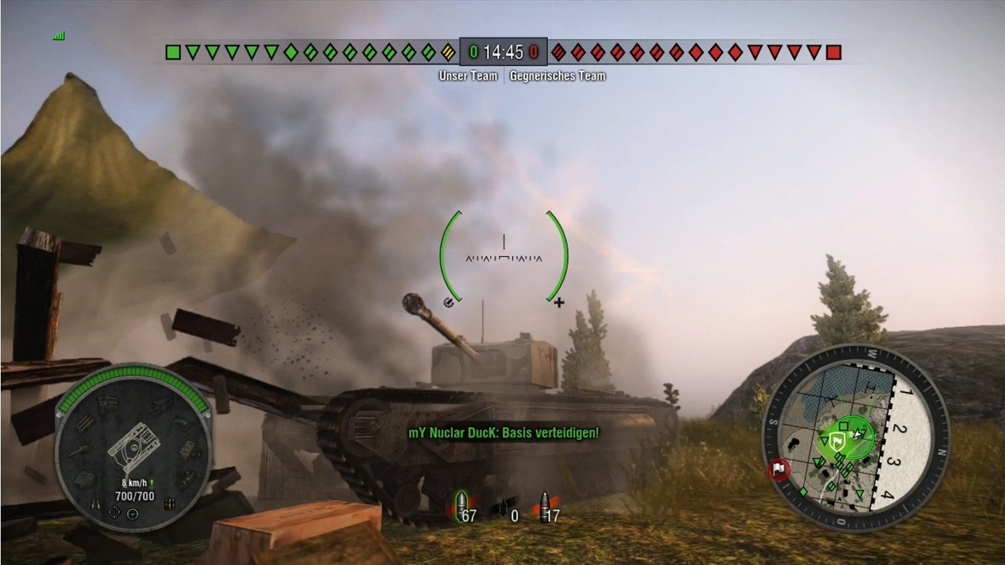 World of Tanks: Xbox 360 EditionRumms! Der Churchill nimmt keine Rücksicht auf Hindernisse!