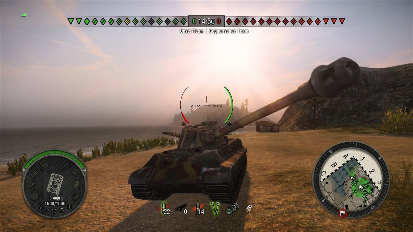 World of Tanks: Xbox 360 EditionWer hat das dickste Rohr? Der Tiger II, der deswegen auch „dicker Hans“ genannt wird!