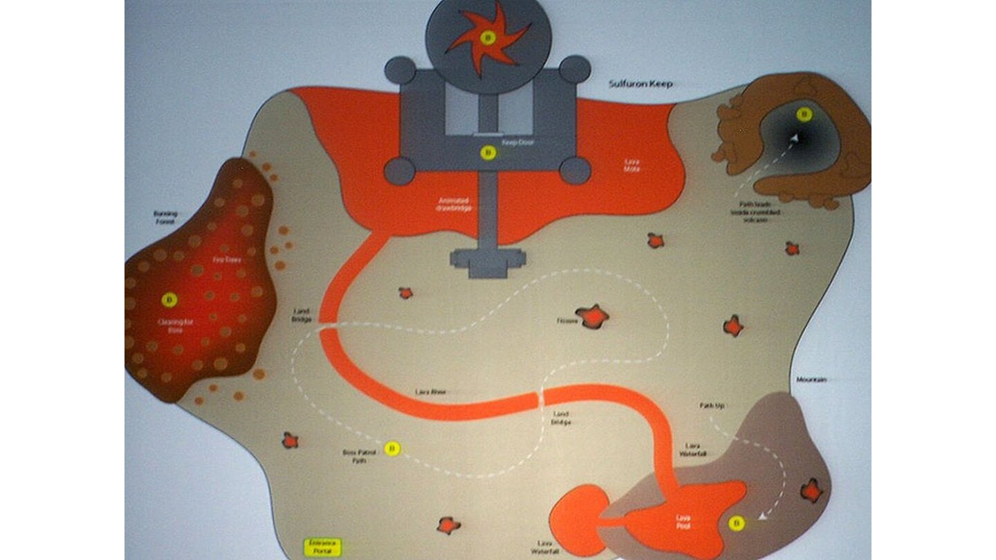 Über die genaue Position und den Zugang zum Außengebiet-Schlachtzug der Feuerlande schweigen sich die Entwickler noch aus. Da Ragnaros mit seinen Feuerelementaren jedoch Mount Hyjal belagert, könnte auch von dort der Eintritt in die Feuerebene erfolgen.