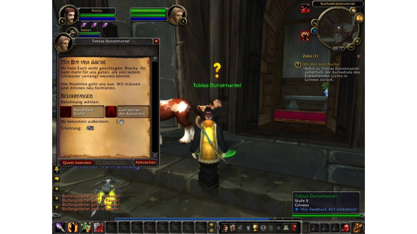 World of Warcraft: Cataclysm - Screenshots aus der BetaAls Belohnung erhalten wir Silber und einen Gegenstand unserer Wahl.