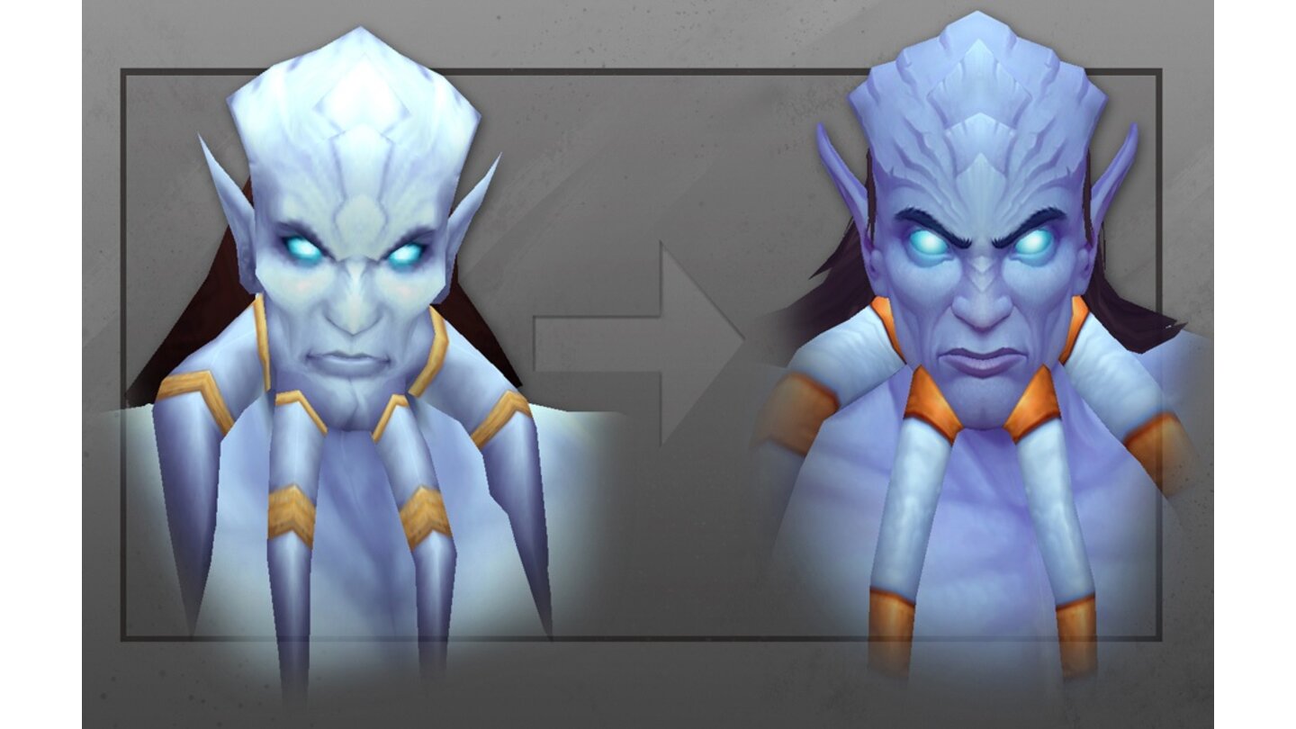 World of Warcraft: Warlords of Draenor
Neues Charaktermodell der männlichen Draenei