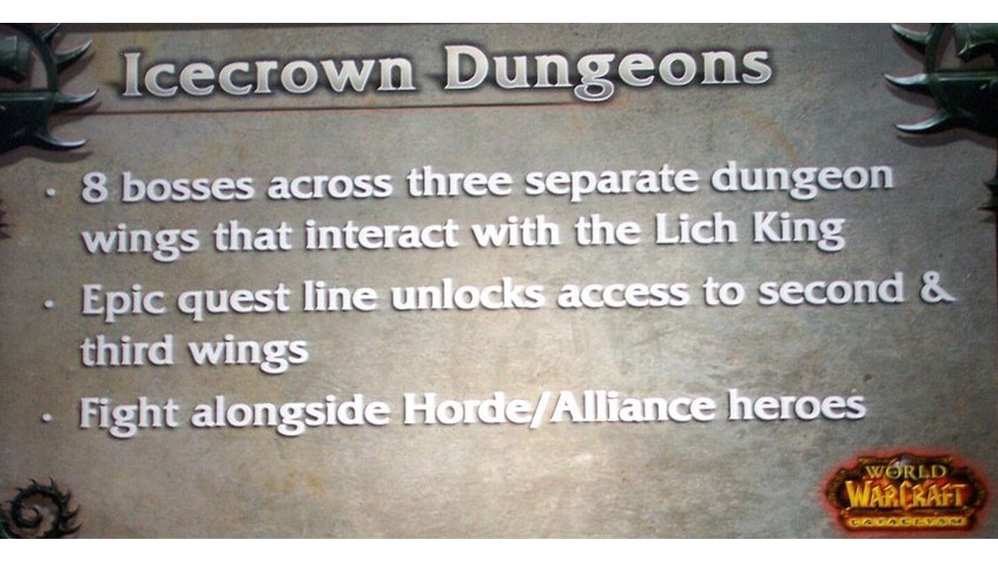 Neben der Raid-Instanz wird es auch einen separaten 5-Spieler-Dungeon in der Eiskronen-Zitadelle geben.