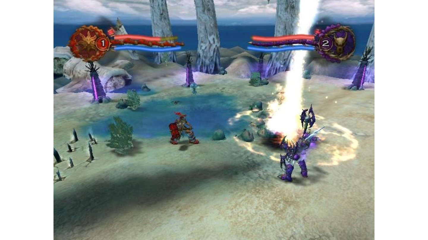 (Light Chaos) Fire Giantess vs (Dark Chaos) Wind Spirit Armor in Sea Arena