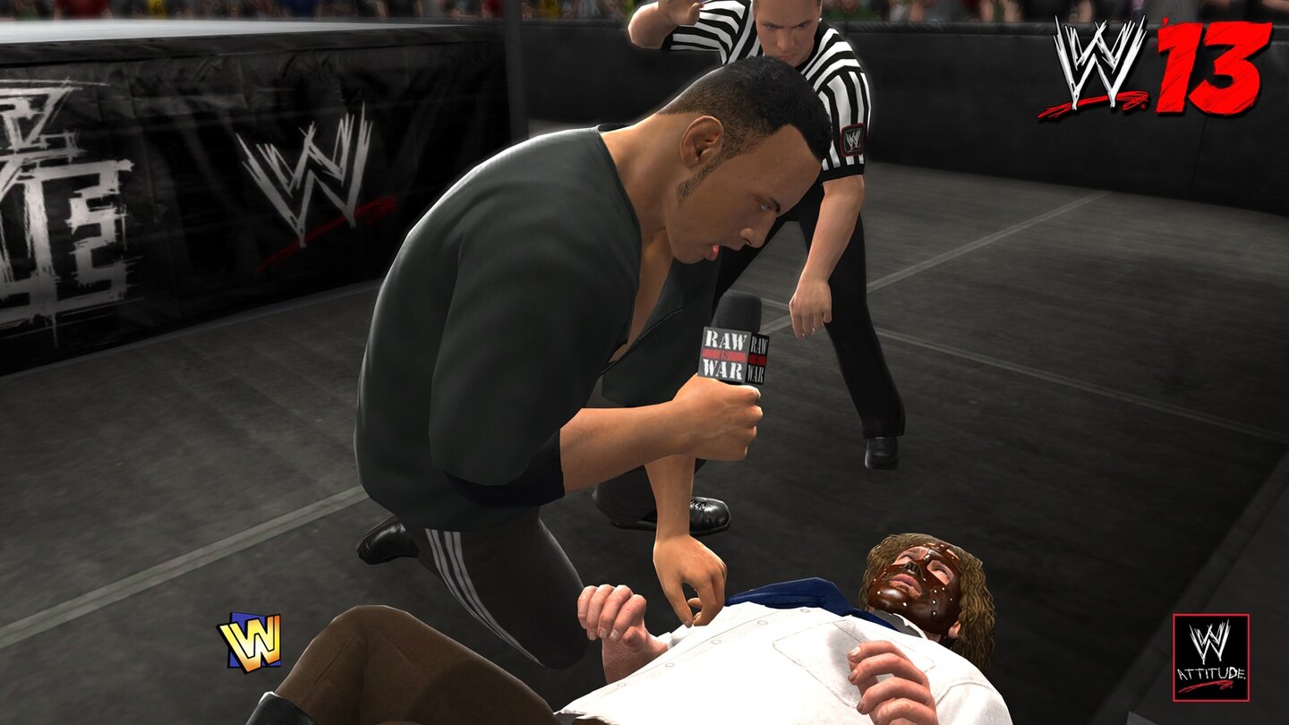 WWE '13Screenshots zu den neuen Modi »I Quit Match« und »King of the Ring«.