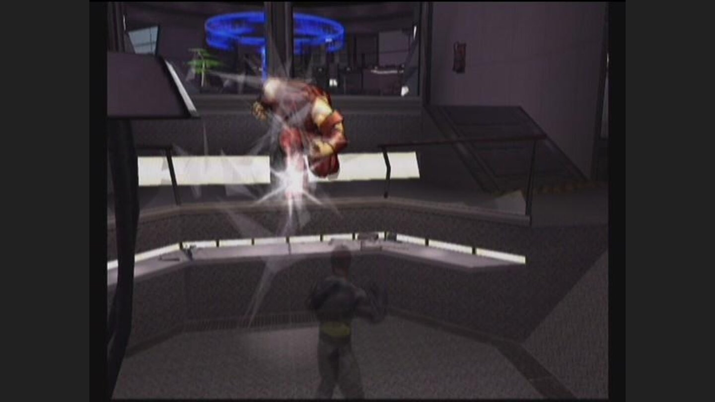 The Juggernaut on a rampage on Muir Island.