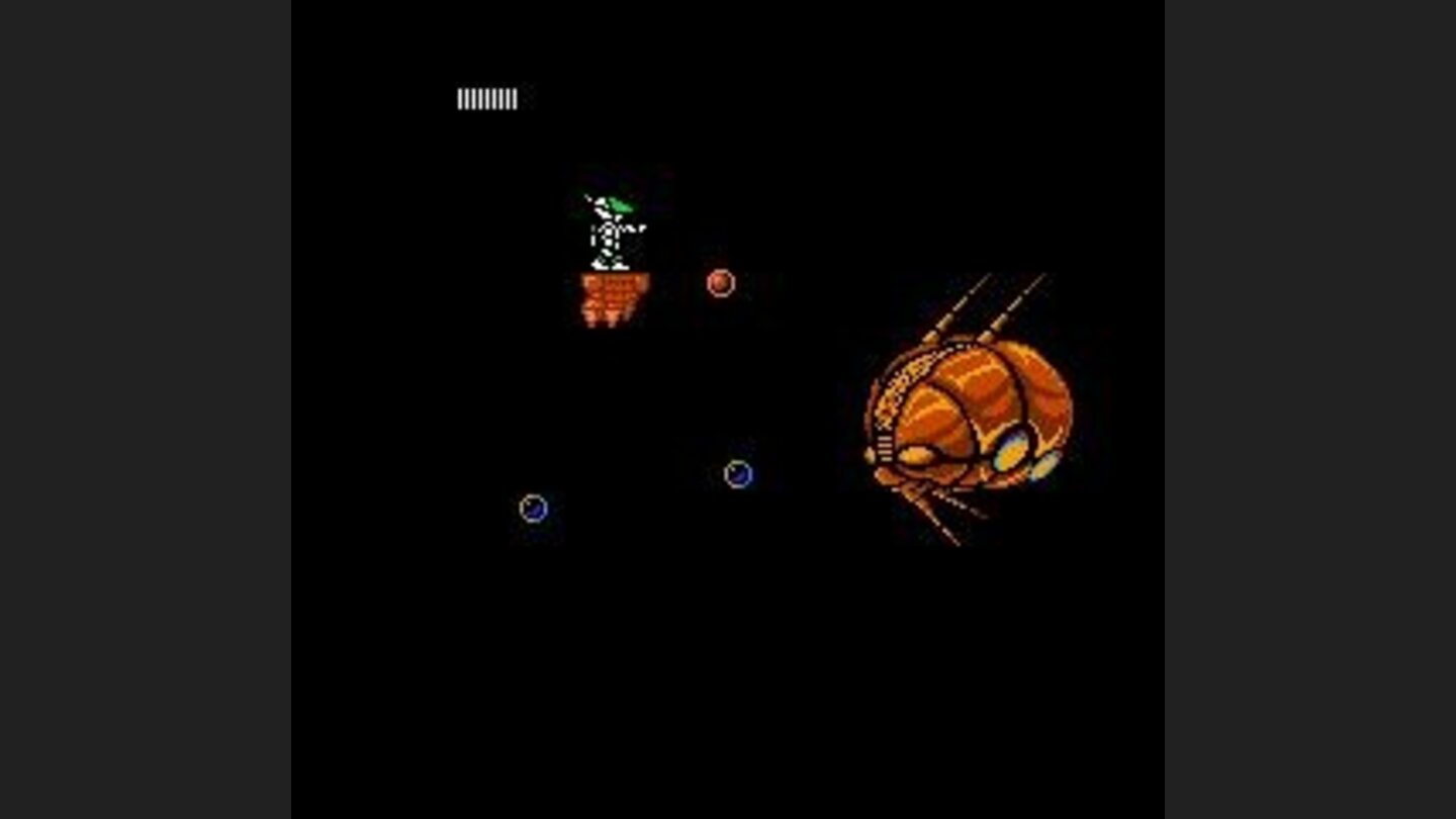 Boss fight on a floating platform.