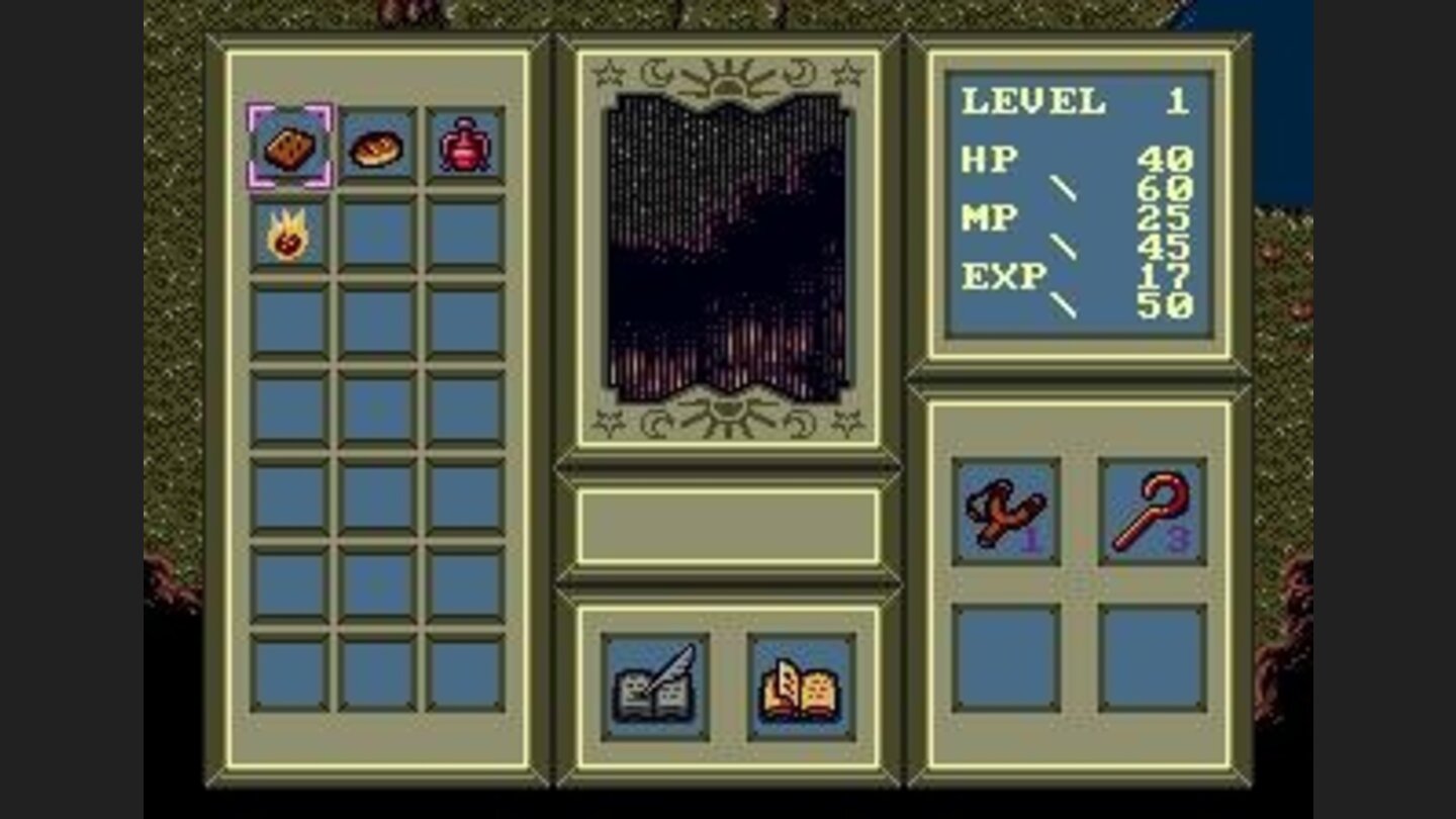 Character information screen