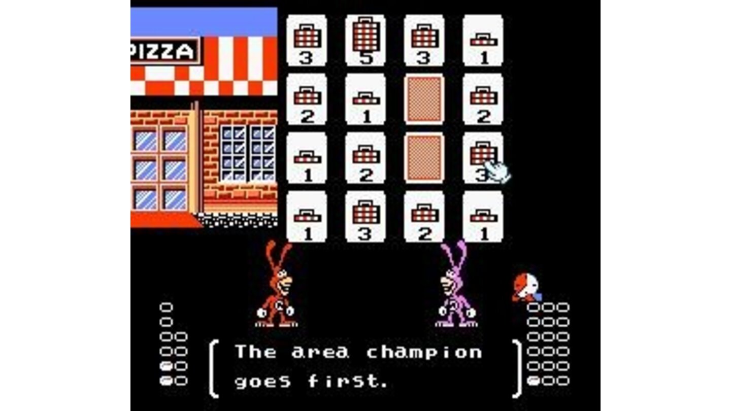 Noid playing pizza eating contest.