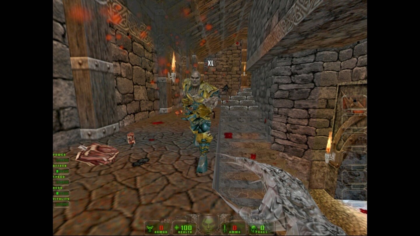 John Romeros DaikatanaIn Daikatana, dem Großprojekt von John Romero, werden vier unterschiedliche Epochen bereist: Das Japan im Jahr 2455, eine griechische Sagenwelt 1200 v. Chr., Norwegen um das Jahr 560 und zu guter Letzt wird auch noch ein Abstecher ins San Francisco des Jahres 2030 unternommen. Jede der Epochen hat dabei eigene Gegner und sogar sechs unterschiedliche, zeitgenössische Waffen zu bieten.Ziel in Daikatana ist es, die Pläne des Großindustriellen Kage Mishima zu vereiteln, der mit Hife des Daikatana, einem magischen Schwert, in die Vergangenheit gereist ist, um die Entwicklung eines Heilmittels für eine Seuche zu verhindern. Damit kann sein Pharmakonzern das benötigte Medikament entwickeln, was ihm die Monopolstellung einbringt. Held des Spiels ist der Kampfkunstlehrer Hiro Miyamoto, der sich mit seinen beiden Verbündeten Superfly Johnson und Mikiko Ebihara auf eine Reise durch die Zeit begibt, um Mishima aufzuhalten.