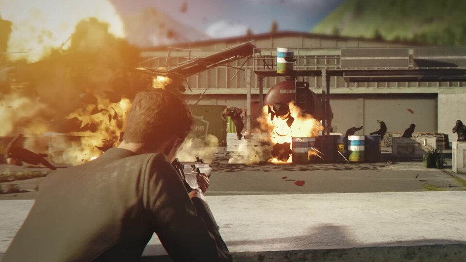 Explosive Fässer dürfen in einem Cover-Shooter natürlich nicht fehlen.