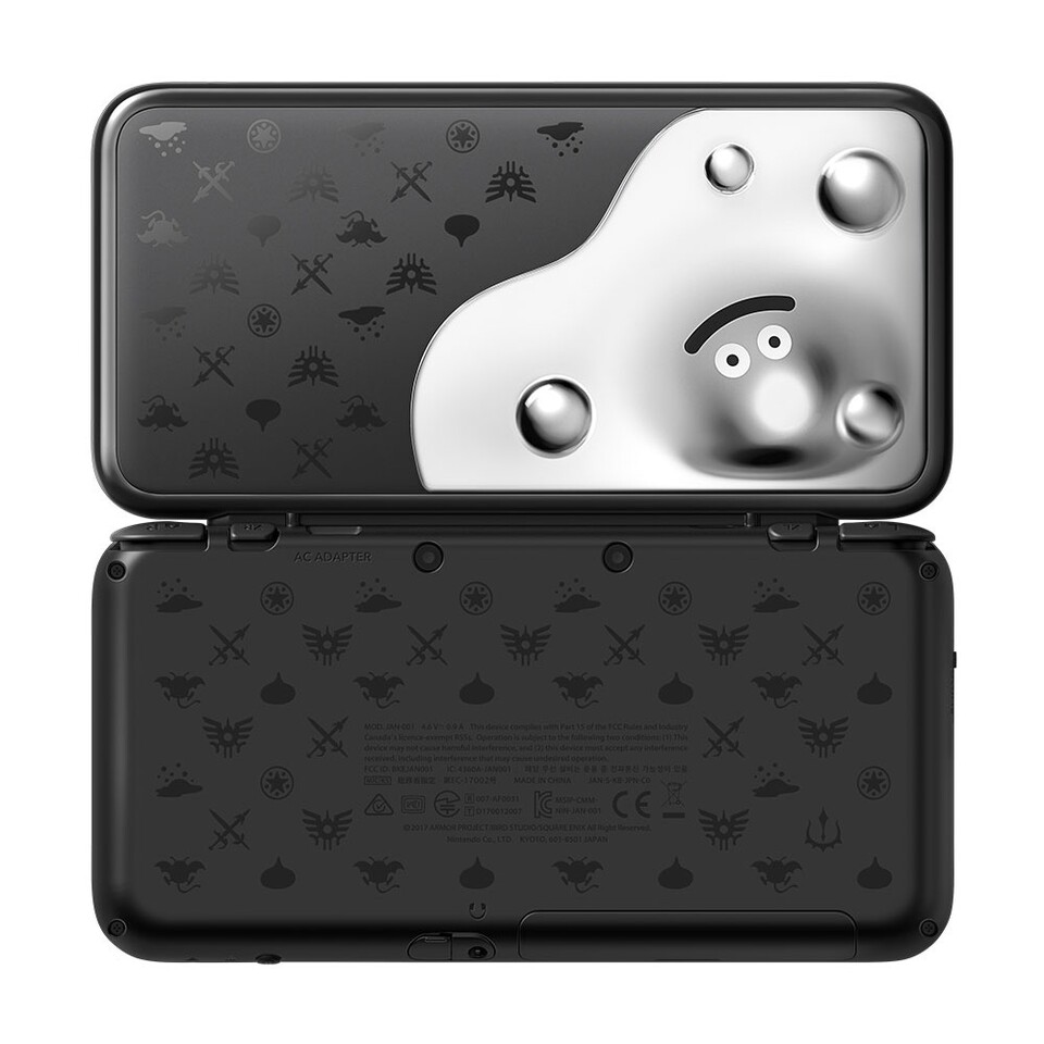 2DS XL aufgeklappt Rückseite.